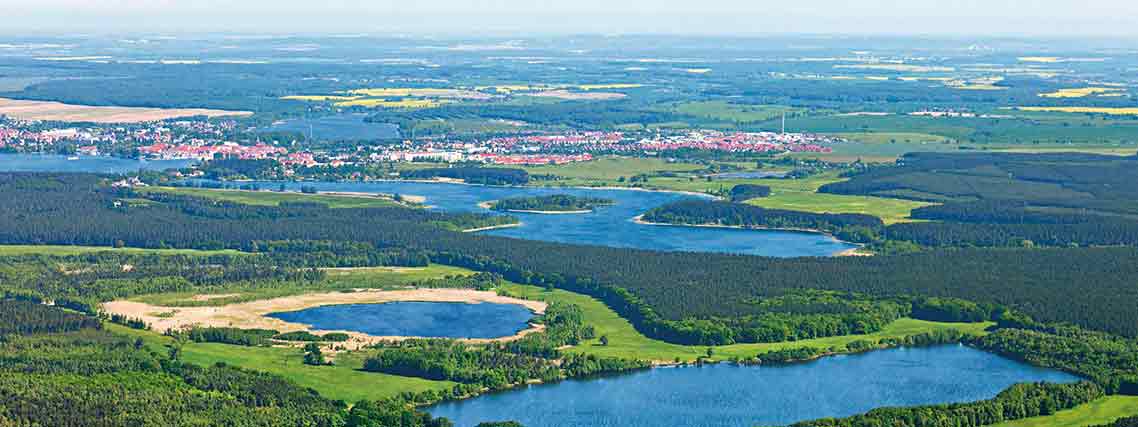 Luftaufnahme Müritz-Nationalpark (Foto: Klaus Steindorf-Sabath, TVB Mecklenburg-Vorpommern)