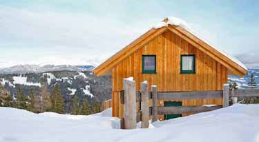 Hütte Klippitztörl - komfortable Hütte direkt im Wander- und Skigebiet