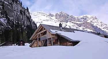 Gemütliche Skihütte auf 1300 m oberhalb von Engelberg