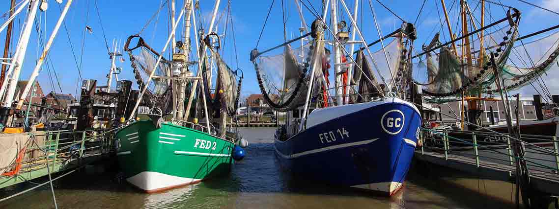 Krabbenkutter im Hafen von Fedderwardersiel bei Butjadingen (Foto: Custer Troy / pixabay.com)