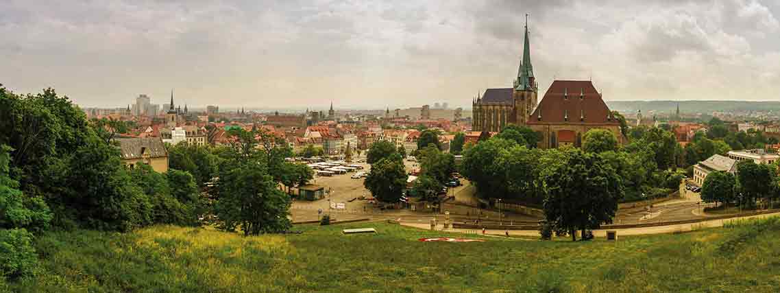 Blick auf die Zitadelle Petersberg in Erfurt (Foto: Heinrich Linse)