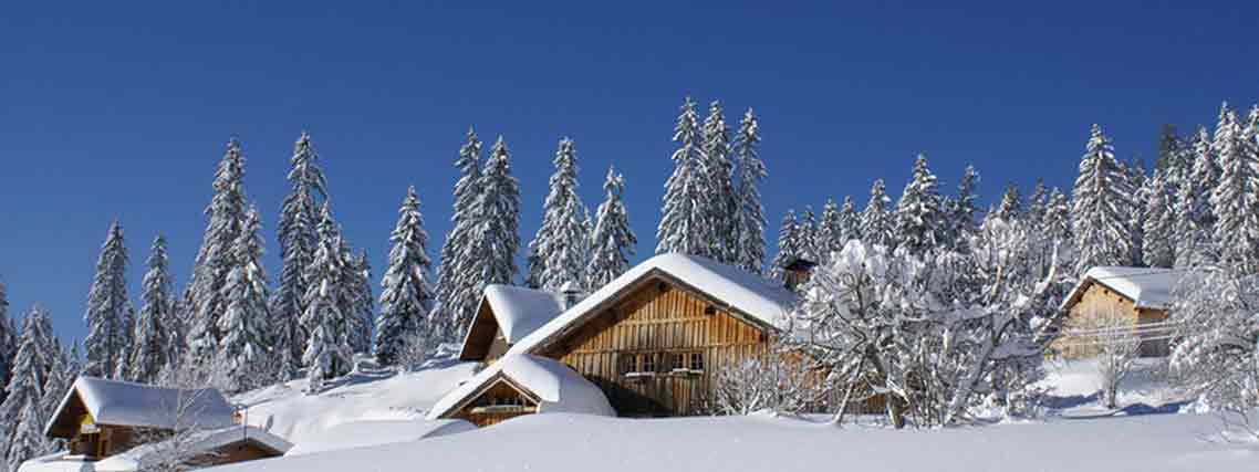 Winteridylle Praz de Lys in den französischen Alpen (Foto: OT Taninges - Praz de Lys; F. Patry)