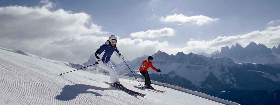 Skifahrer an der Plose bei Brixen (Foto:TVB Eisacktal / Südtirol)