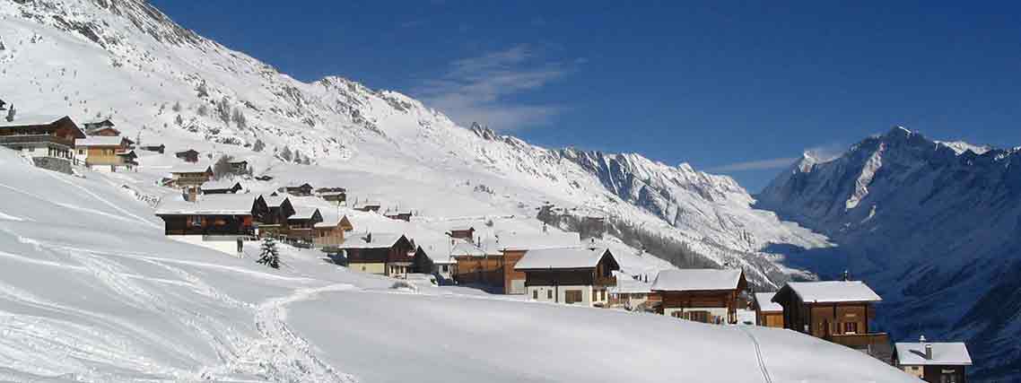 Chalets und Skihütten auf der Lauchernalp (Foto: Achim Bauer)