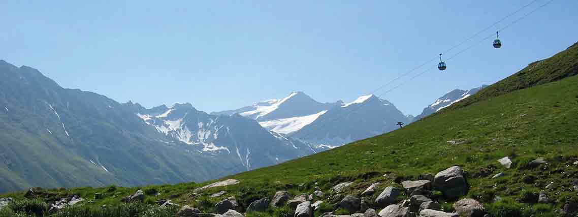 Gondelbahn Rifflsee im Sommer (Foto: Pitztaler Gletscherbahn)