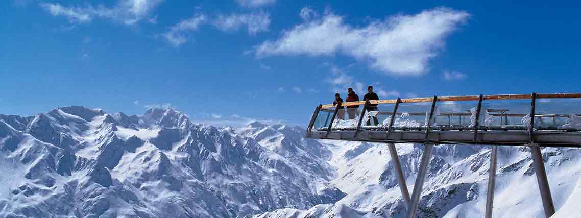 Aussichtsplattform am Gaislachkogl im Skigebiet Sölden / Ötztal (Foto: Ötztal Tourismus, G.Mangold) 