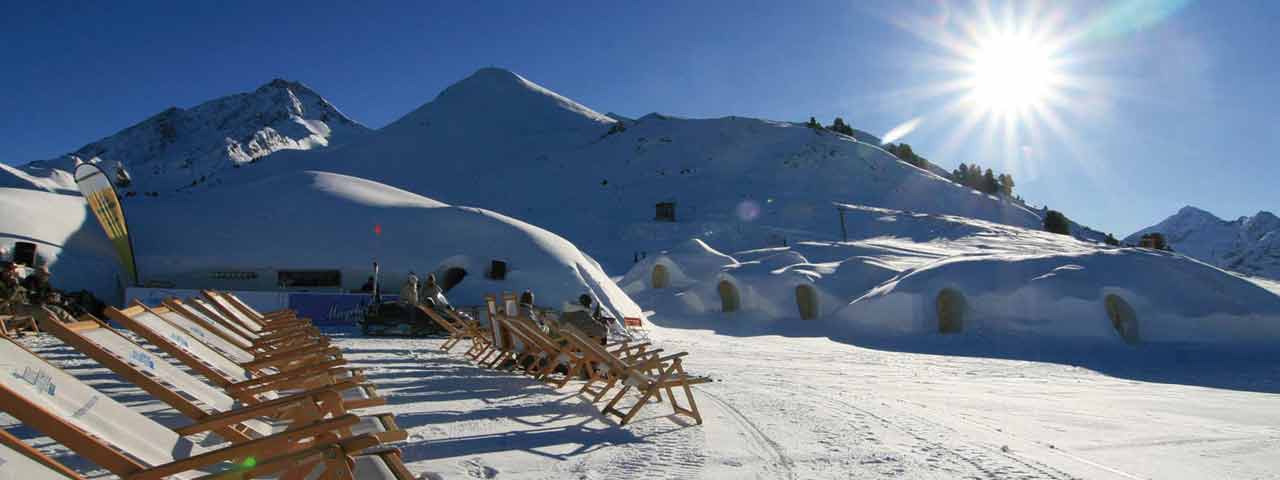 An der White Lounge im Skigebiet Penken Mayrhofen im Zillertal (Foto: Mayrhofen-de)