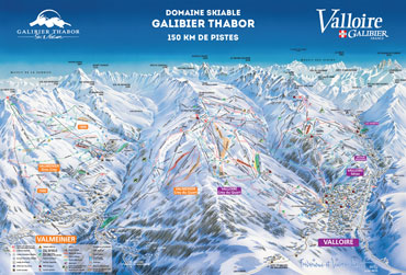 Pistenplan Valloire-Valmeinier-Galibier-Thabor