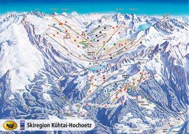 Pistenplan Skiregion Kühtai-Hochoetz
